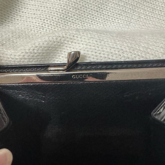 Gucci Patent Black Wallet with Silver Logo - Picture 10 of 13